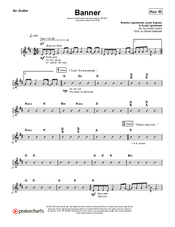 Banner Acoustic Guitar (Brooke Ligertwood)