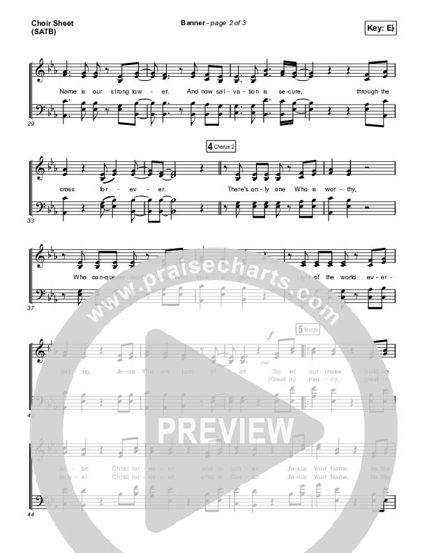 Banner Choir Sheet (SATB) (Brooke Ligertwood)