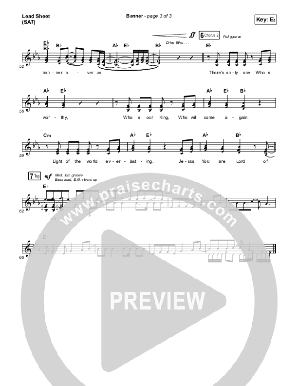 Banner Lead Sheet (SAT) (Brooke Ligertwood)