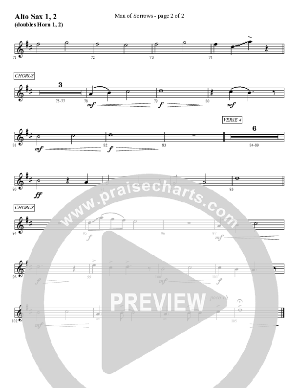 Man Of Sorrows (An Easter Moment) (Choral Anthem) Sax Pack (Travis Cottrell / Arr. Mason Brown)