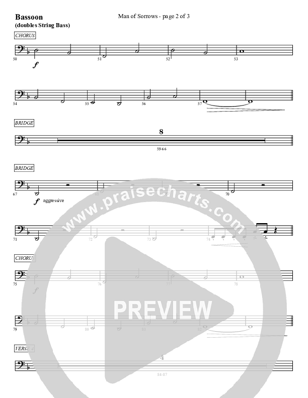 Man Of Sorrows (An Easter Moment) (Choral Anthem) Bassoon (Travis Cottrell / Arr. Mason Brown)