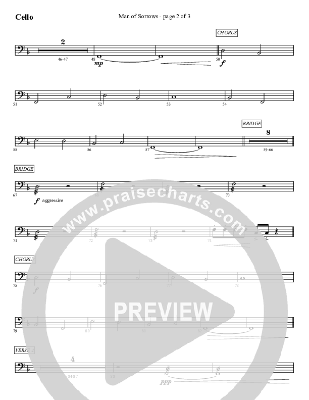 Man Of Sorrows (An Easter Moment) (Choral Anthem) Cello (Travis Cottrell / Arr. Mason Brown)