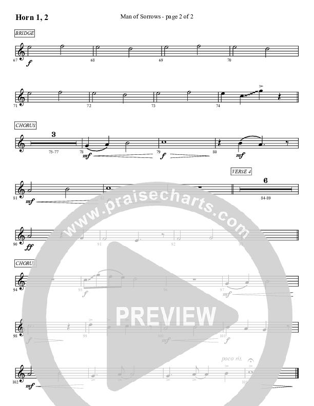 Man Of Sorrows (An Easter Moment) (Choral Anthem) Brass Pack (Travis Cottrell / Arr. Mason Brown)