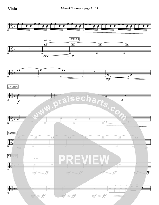 Man Of Sorrows (An Easter Moment) (Choral Anthem) Viola (Travis Cottrell / Arr. Mason Brown)