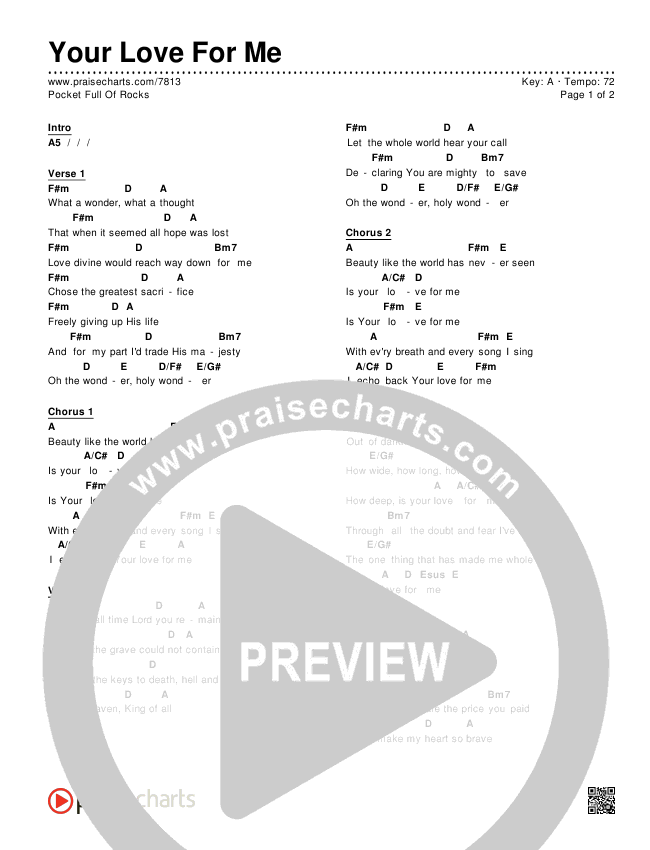 Your Love For Me Chords & Lyrics (Pocket Full Of Rocks)