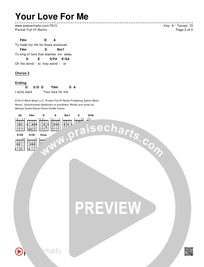 Your Love For Me Chords & Lyrics (Pocket Full Of Rocks)