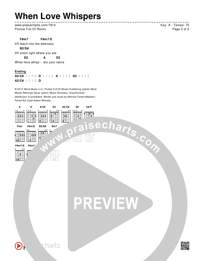 When Love Whispers Chords & Lyrics (Pocket Full Of Rocks)