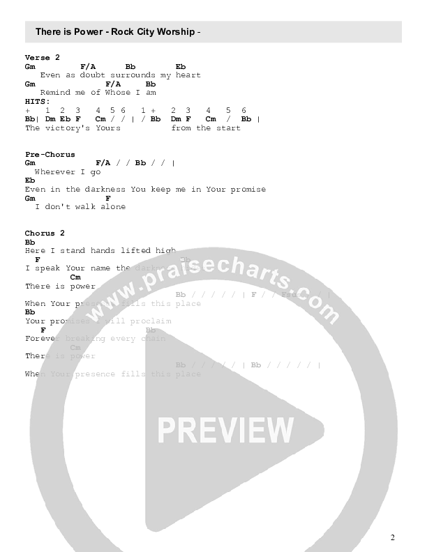 There Is Power Chord Chart (Rock City Worship)