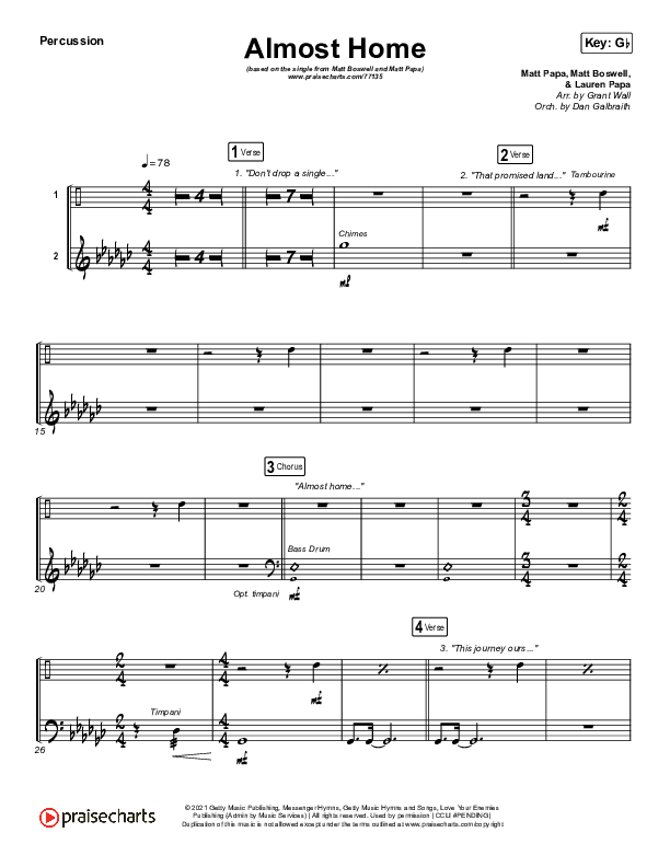 Almost Home Percussion (Matt Papa / Matt Boswell / Keith & Kristyn Getty / Shane & Shane)