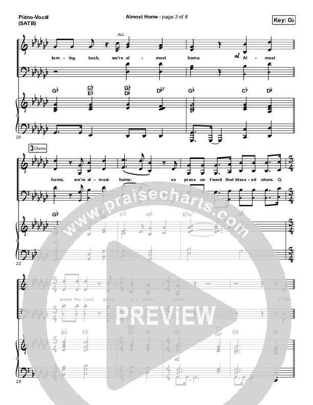 Almost Home Piano/Vocal & Lead (Matt Papa / Matt Boswell / Keith & Kristyn Getty / Shane & Shane)