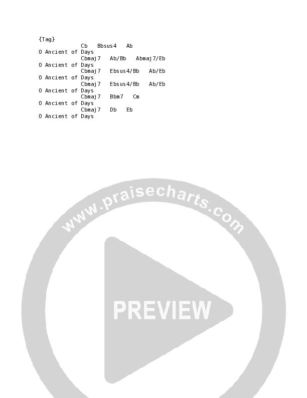 Ancient Of Days Chord Chart (REVERE)