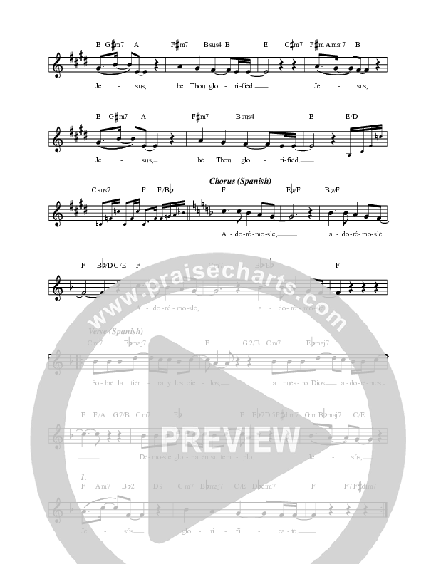 Be Glorified / Glorificate Lead Sheet Melody (REVERE)