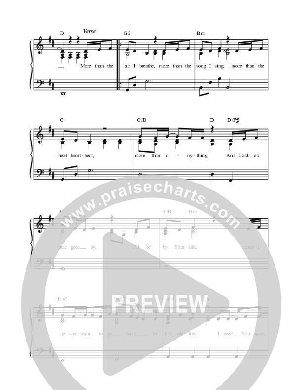 I Need You More Choir Sheet (SAT) (REVERE)