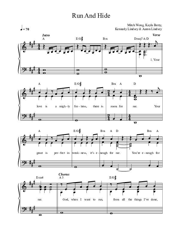 Run And Hide Choir Sheet (SAT) (REVERE)