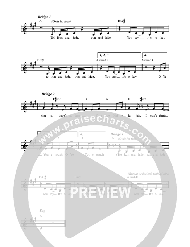Run And Hide Lead Sheet Melody (REVERE)