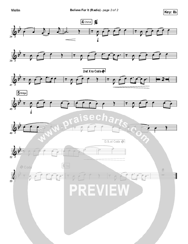 Believe For It (Instrument Solo) Violin Solo (CeCe Winans)