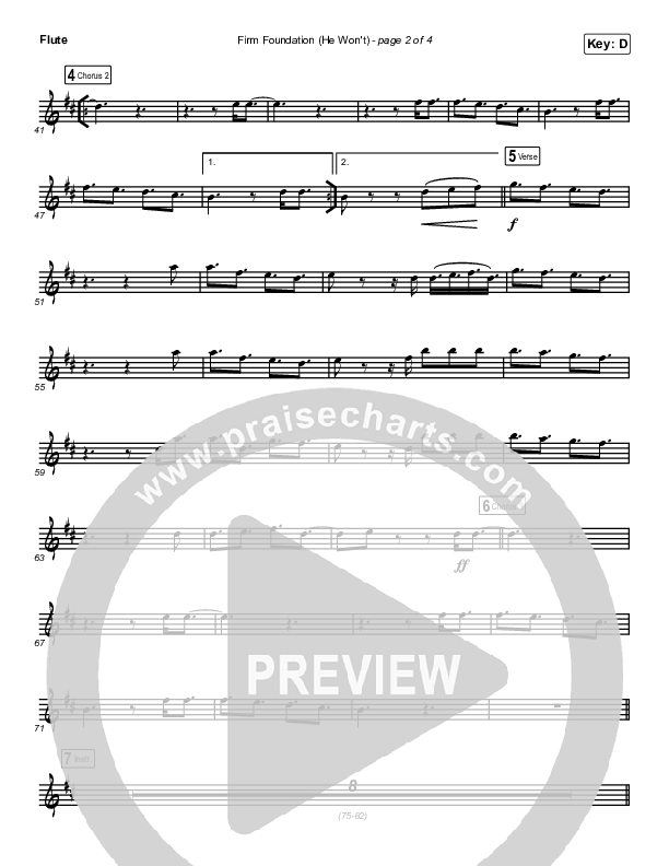 Firm Foundation (He Won't) (Instrument Solo) Flute Solo (Cody Carnes)