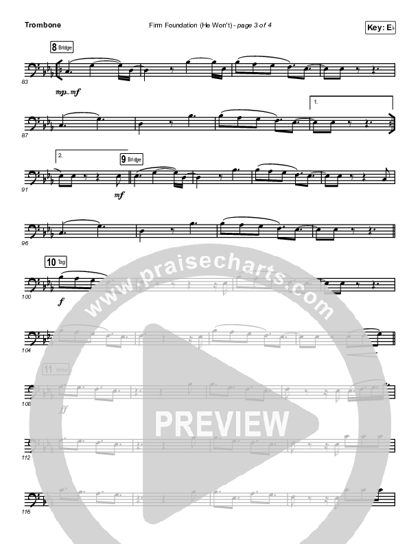 Firm Foundation (He Won't) (Instrument Solo) Trombone Solo (Cody Carnes)