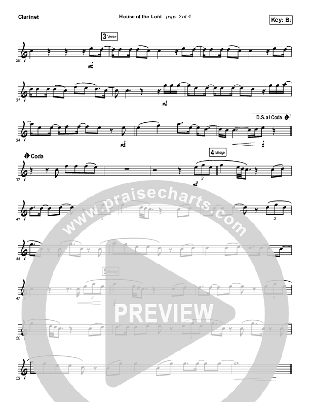 House Of The Lord (Instrument Solo) Clarinet Solo (Phil Wickham)