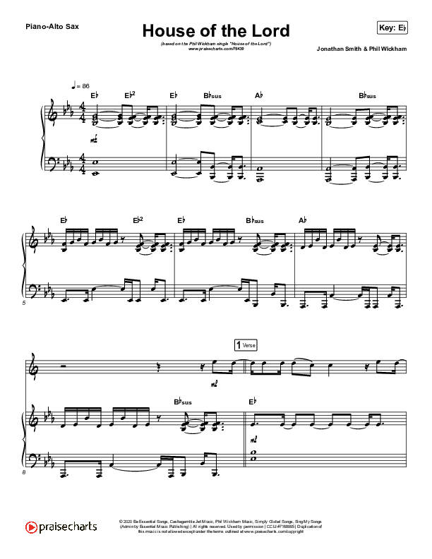 House Of The Lord (Instrument Solo) Piano/Alto Sax (Phil Wickham)