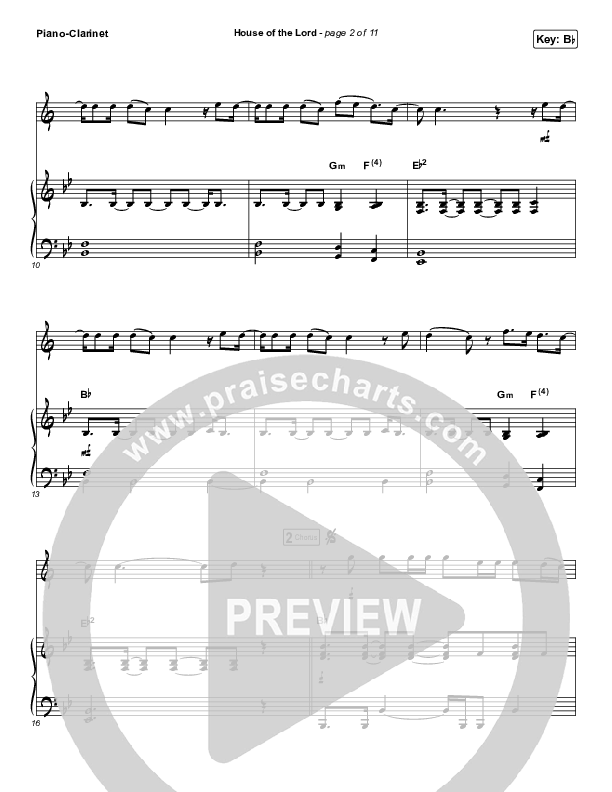 House Of The Lord (Instrument Solo) Piano/Clarinet (Phil Wickham)