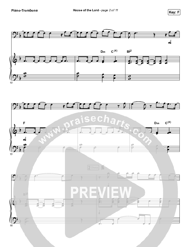 House Of The Lord (Instrument Solo) Piano/Trombone (Phil Wickham)