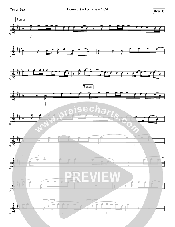 House Of The Lord (Instrument Solo) Tenor Sax Solo (Phil Wickham)