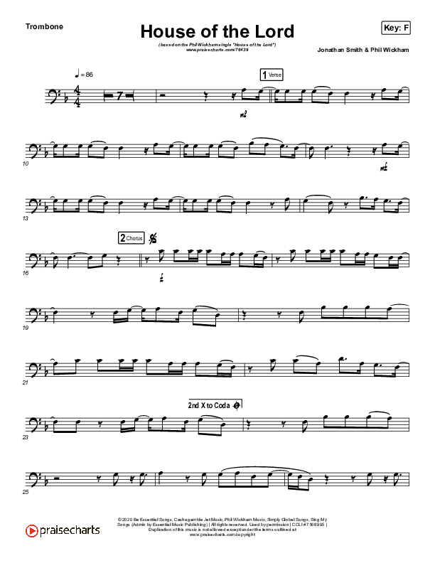 House Of The Lord (Instrument Solo) Trombone Solo (Phil Wickham)