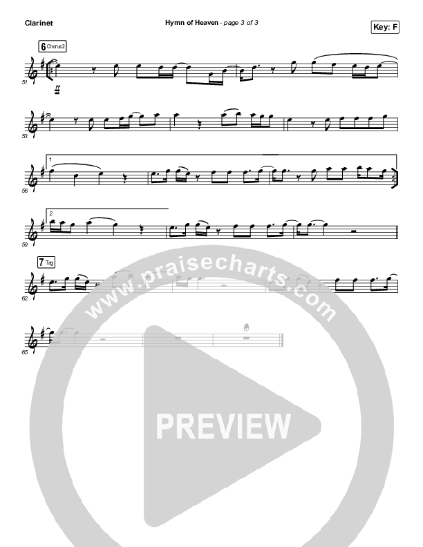 Hymn Of Heaven (Instrument Solo) Clarinet Solo (Phil Wickham)