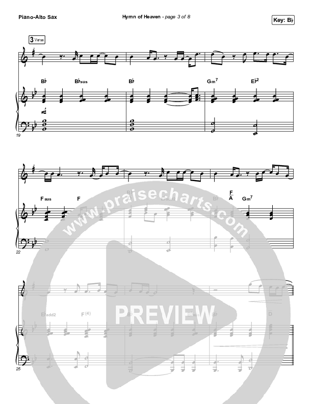 Hymn Of Heaven (Instrument Solo) Piano/Alto Sax (Phil Wickham)
