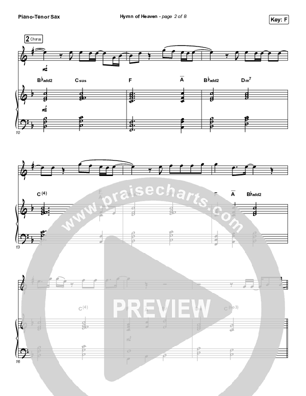 Hymn Of Heaven (Instrument Solo) Piano/Tenor Sax (Phil Wickham)