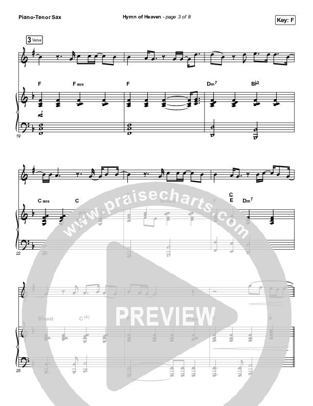 Hymn Of Heaven (Instrument Solo) Tenor Sax & Piano (Phil Wickham)