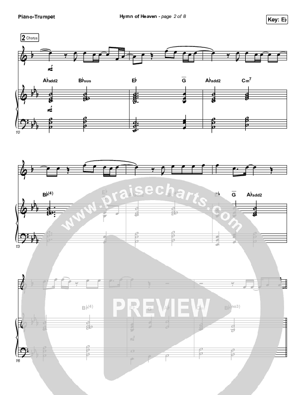 Hymn Of Heaven (Instrument Solo) Trumpet & Piano (Phil Wickham)