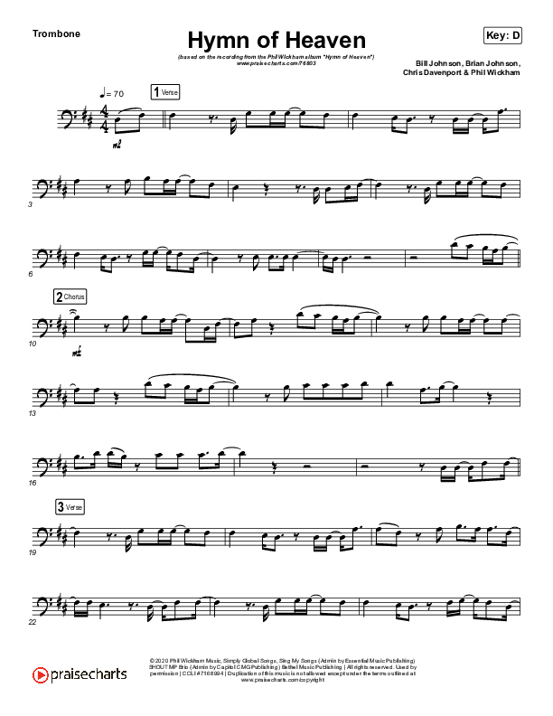 Hymn Of Heaven (Instrument Solo) Trombone Solo (Phil Wickham)