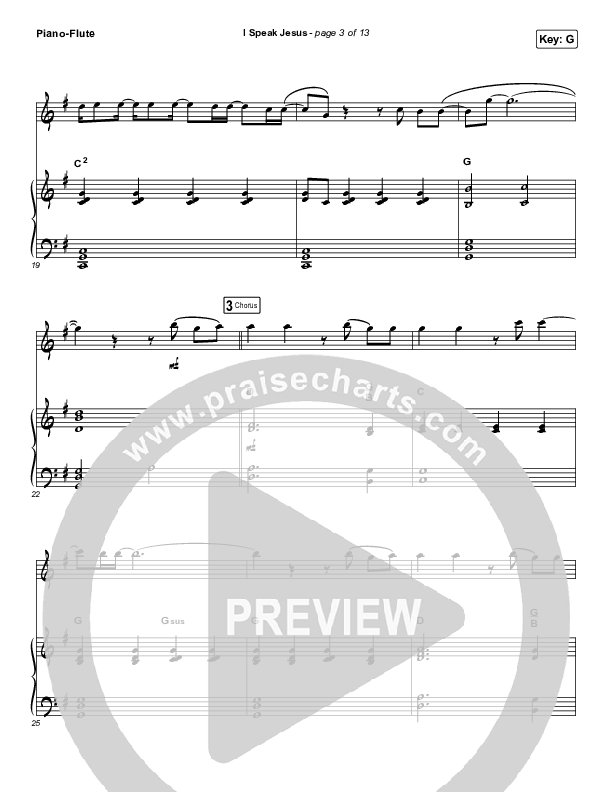 I Speak Jesus (Instrument Solo) Flute & Piano (Charity Gayle / Steven Musso)