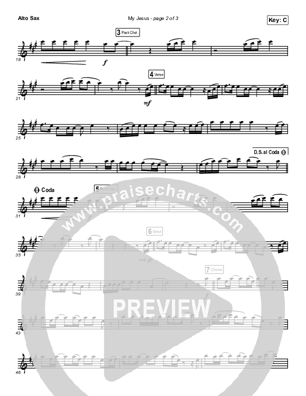 My Jesus (Instrument Solo) Alto Sax Solo (Anne Wilson)