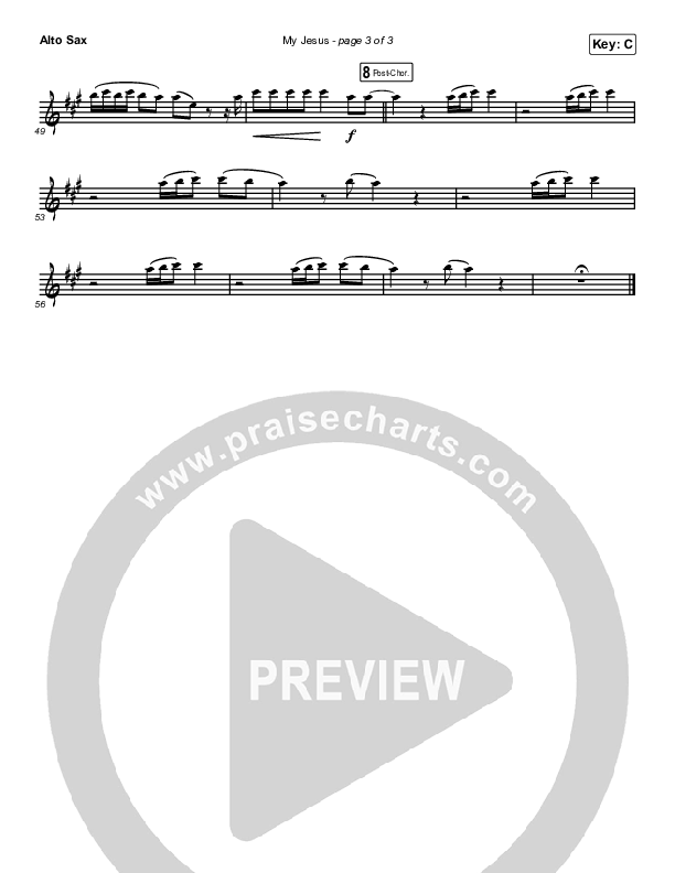 My Jesus (Instrument Solo) Alto Sax Solo (Anne Wilson)