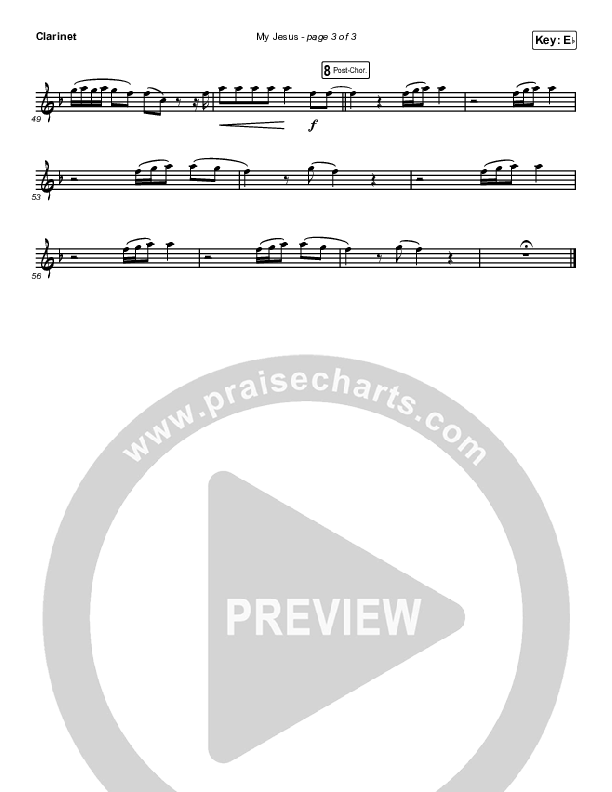 My Jesus (Instrument Solo) Clarinet Solo (Anne Wilson)