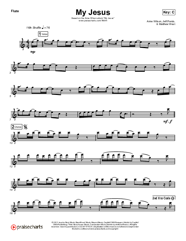 My Jesus (Instrument Solo) Flute Solo (Anne Wilson)