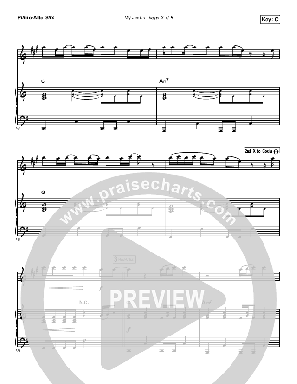 My Jesus (Instrument Solo) Piano/Alto Sax (Anne Wilson)