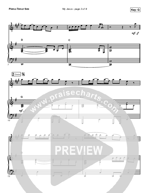 My Jesus (Instrument Solo) Tenor Sax & Piano (Anne Wilson)