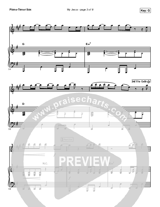 My Jesus (Instrument Solo) Tenor Sax & Piano (Anne Wilson)