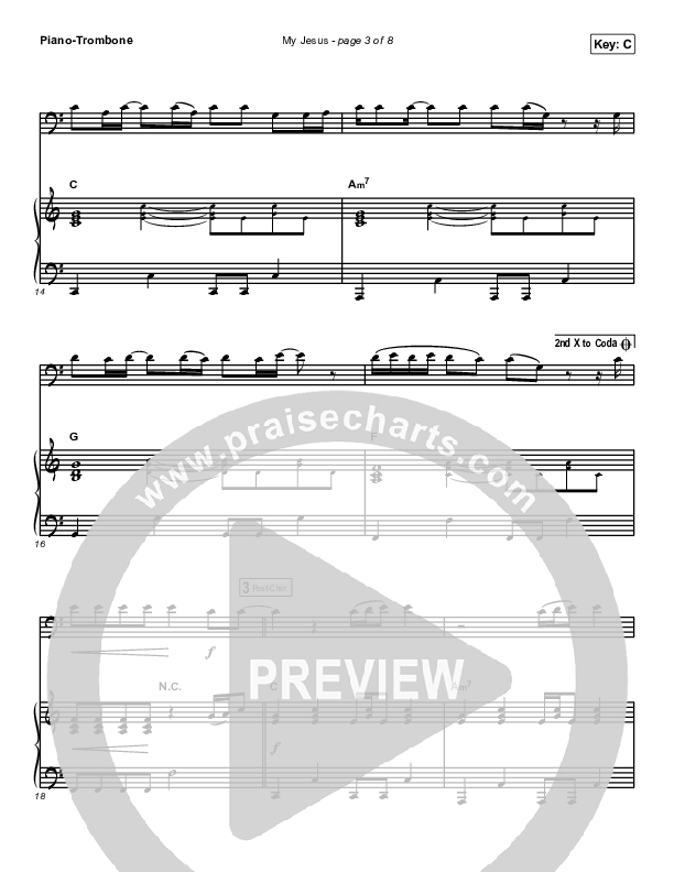 My Jesus (Instrument Solo) Trombone & Piano (Anne Wilson)