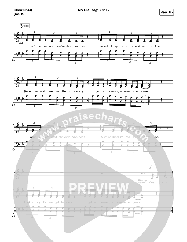 Cry Out Choir Vocals (SATB) (ReFRESH Worship / Naomi Raine)