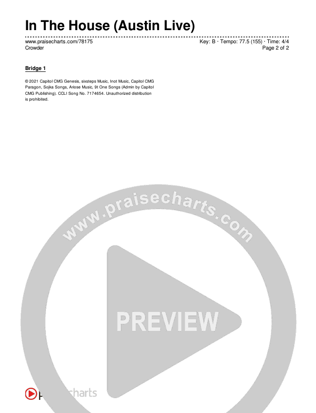 In The House (Austin Live) Chords & Lyrics (Crowder)