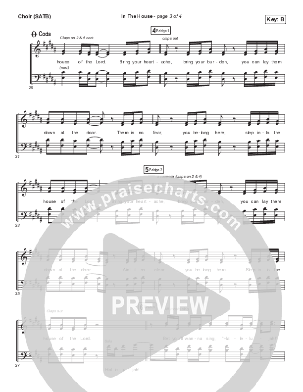 In The House (Austin Live) Choir Sheet (SATB) (Crowder)
