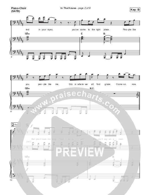 In The House (Austin Live) Piano/Vocal Pack (Crowder)