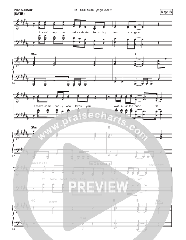 In The House (Austin Live) Piano/Vocal Pack (Crowder)