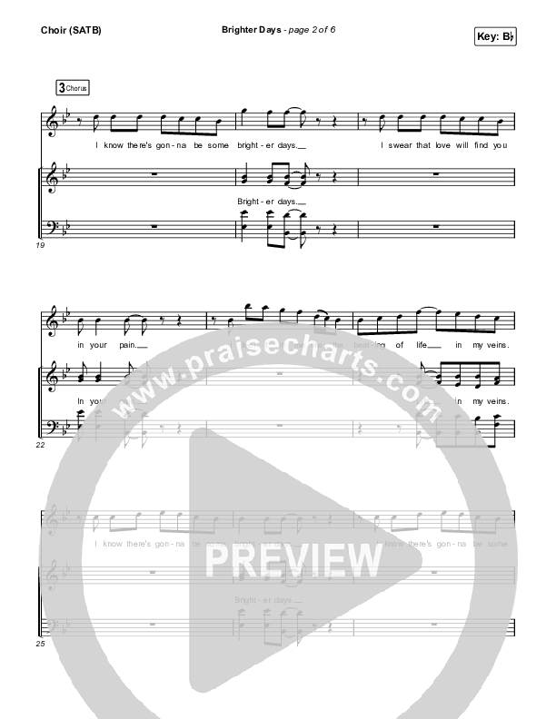 Brighter Days Vocal Sheet (SATB) (Print Only) (Blessing Offor)