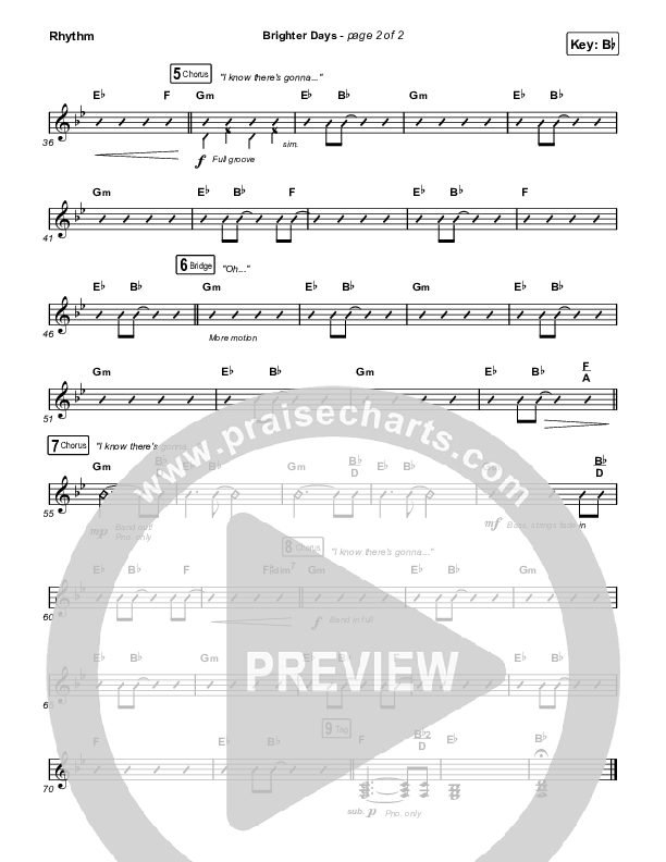 Brighter Days Rhythm Chart (Blessing Offor)